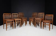 René Gabriel Oak "Reconstruction" Chairs, France 1946