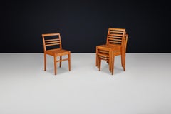 René Gabriel Oak "Reconstruction" Chairs, France 1946