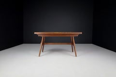 Tavolo da ricostruzione in Oak Oak di René Gabriel, Francia, anni '50