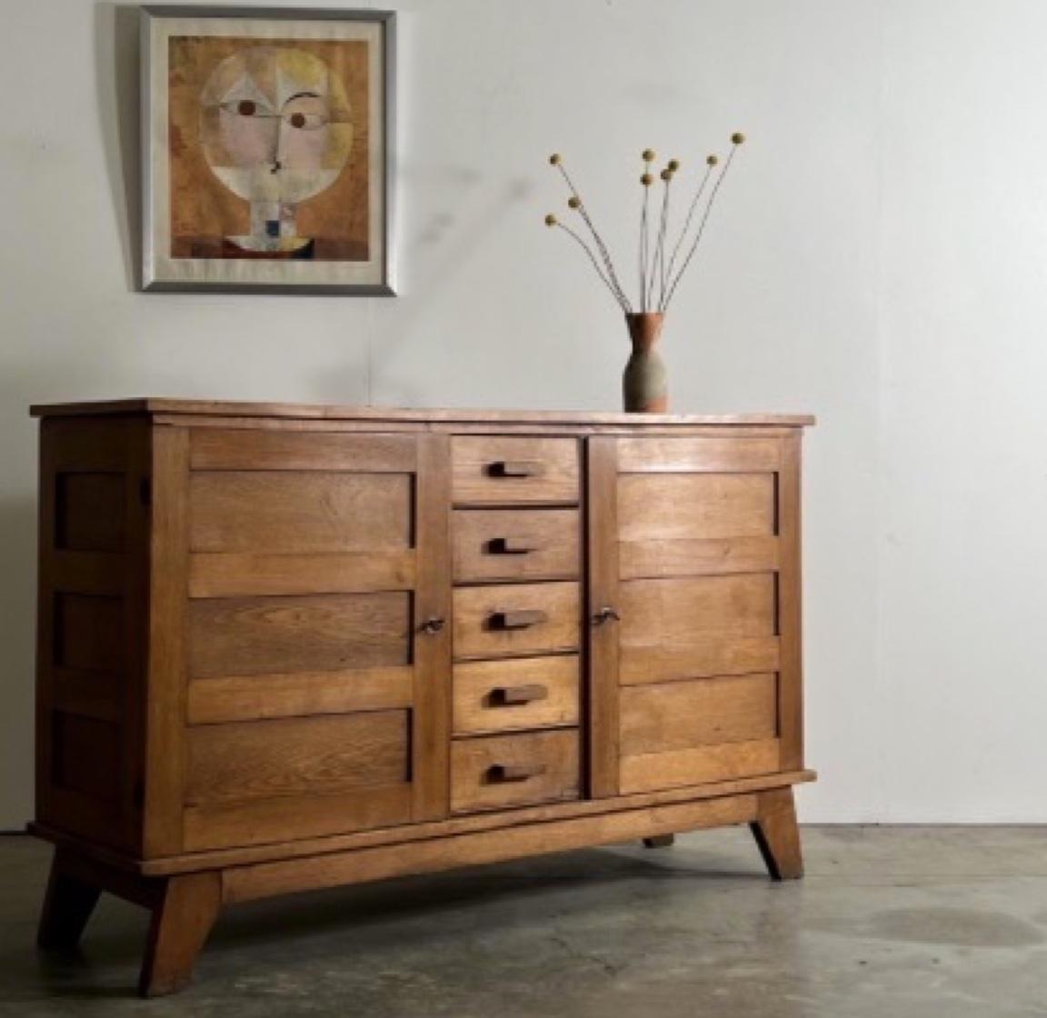 French Rene Gabriel Oak Sideboard