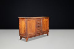 René Gabriel Patinated Oak Sideboard, France, 1940s