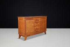 René Gabriel Patinated Oak Sideboard, France, 1940s
