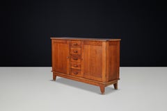 René Gabriel Patinated Oak Sideboard, France, 1940s