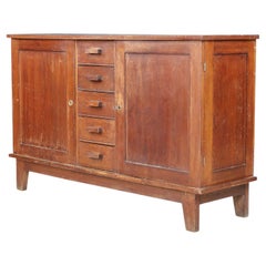 Buffet en chêne patiné René Gabriel, France, années 1940