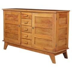 Buffet en chêne patiné René Gabriel, France, années 1940