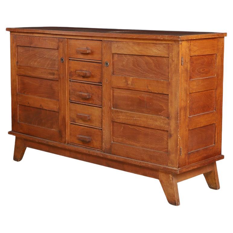 Buffet en chêne patiné René Gabriel, France, années 1940