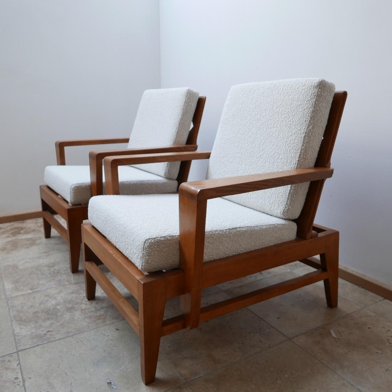 Mid-Century Modern René Gabriel Re-Construction French Midcentury Armchairs