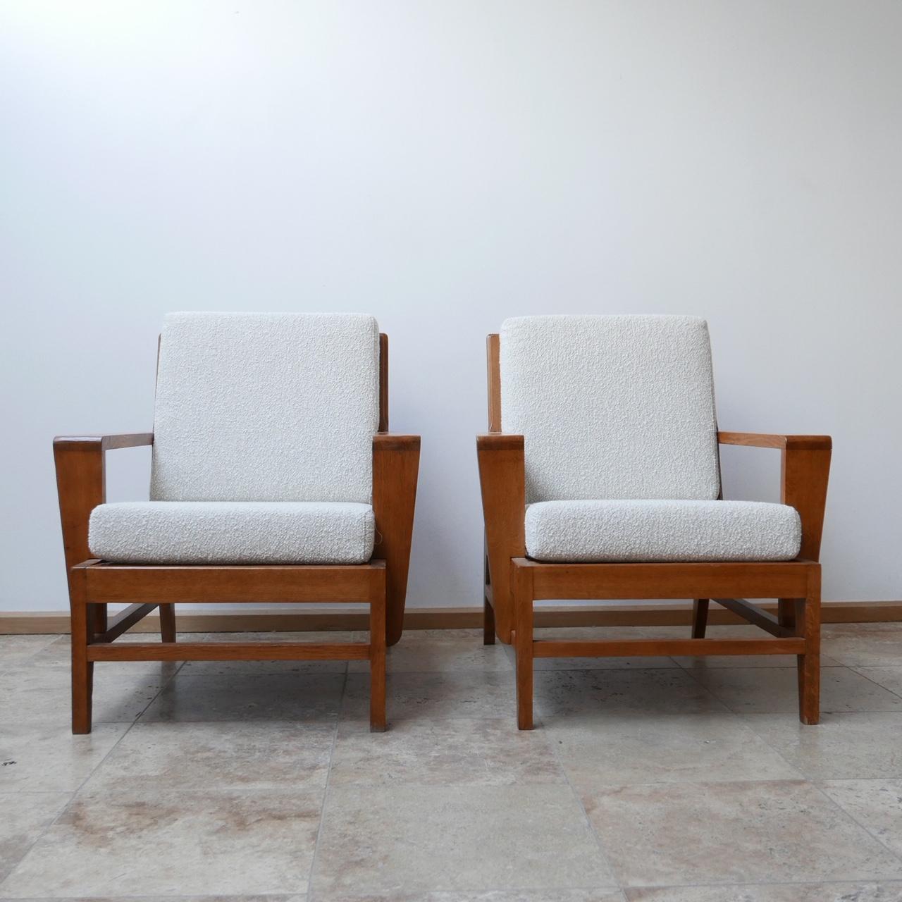 René Gabriel Re-Construction French Midcentury Armchairs In Excellent Condition In London, GB