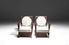 Fauteuils français du milieu du siècle René Gabriel Reconstruction