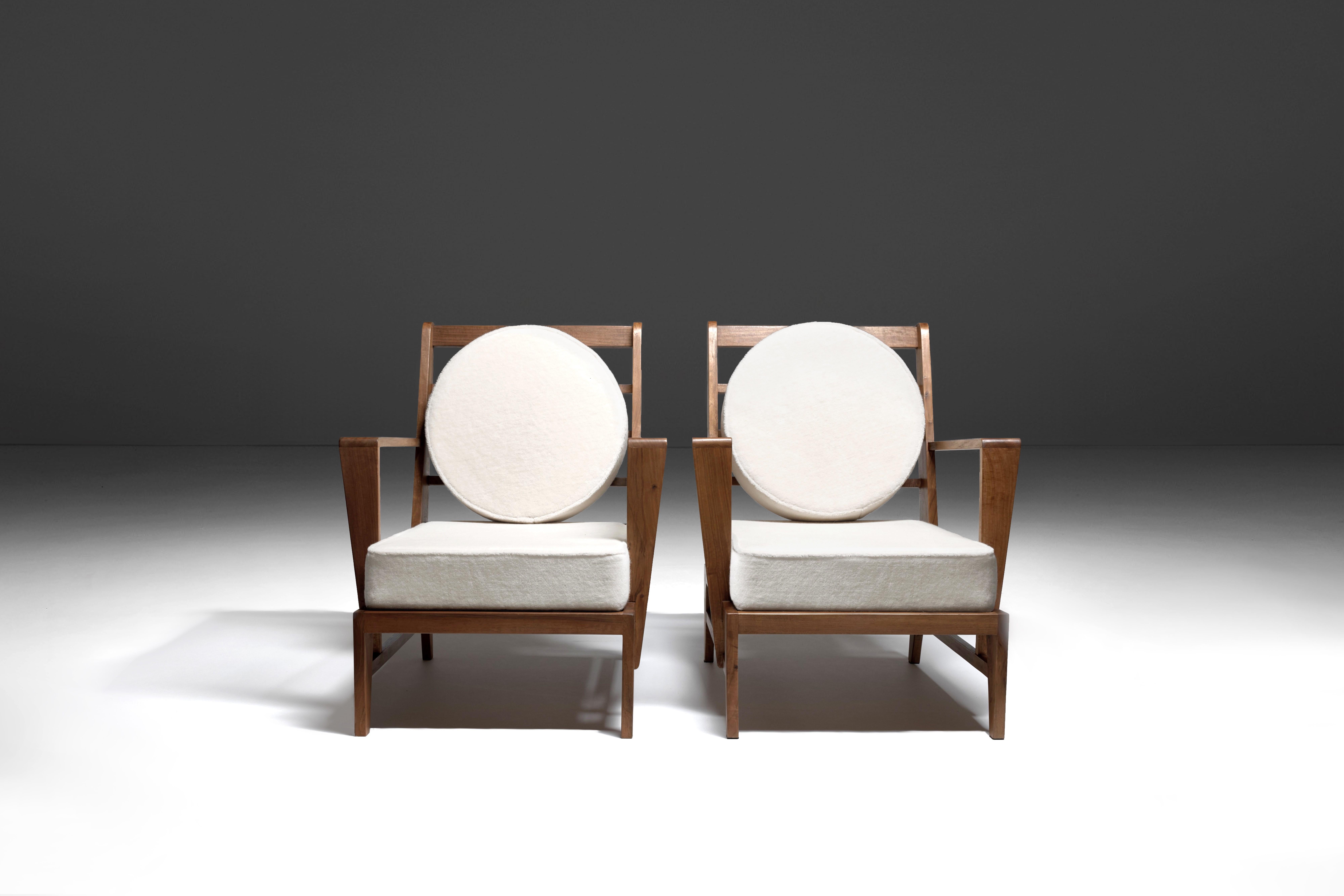 Sillones René Gabriel Reconstrucción Francesa Mediados de Siglo Moderno de mediados de siglo en venta