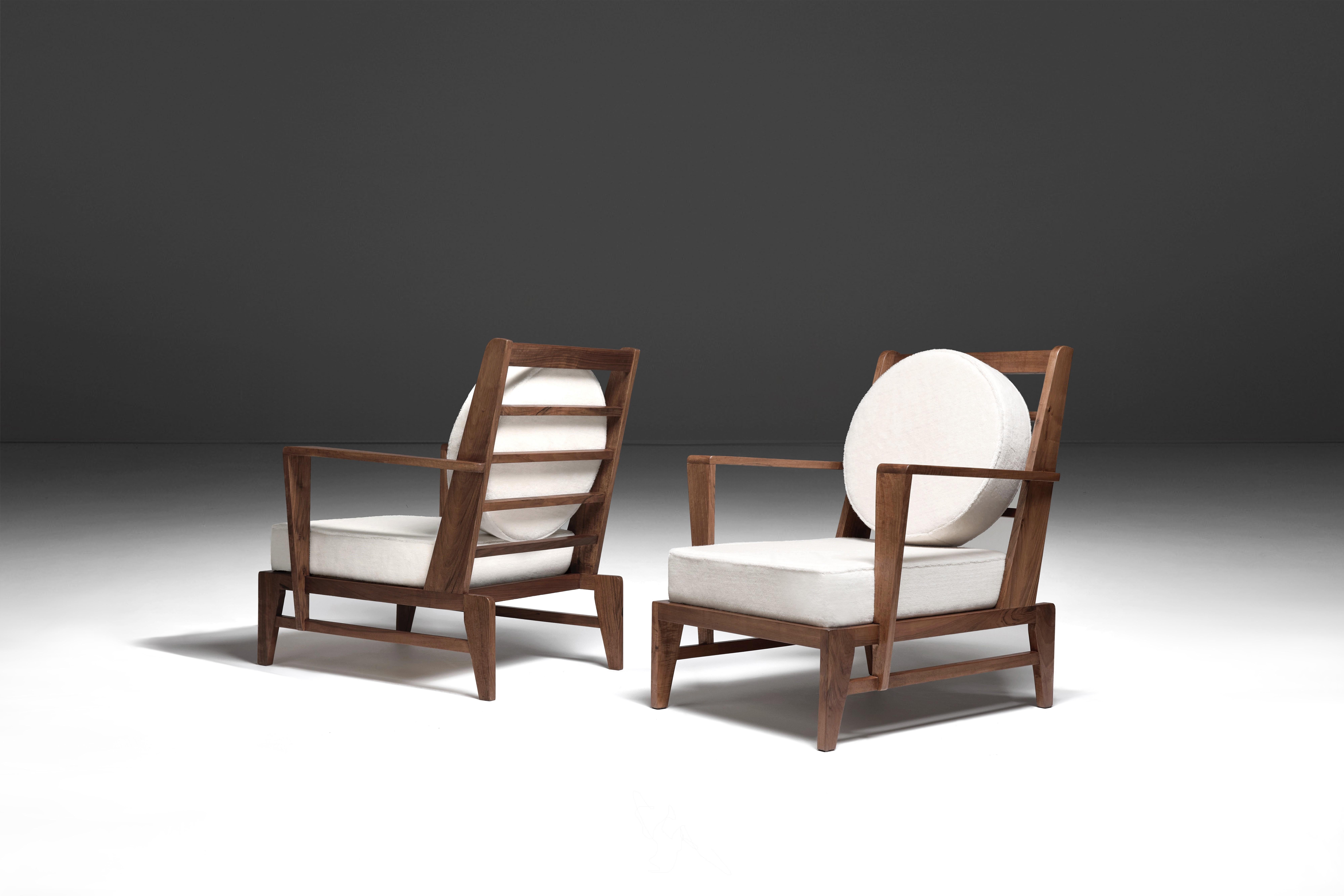 Sillones René Gabriel Reconstrucción Francesa Mediados de Siglo Francés en venta