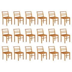 René Gabriel Reconstruction Oak Dining Chairs, France, 1946 — 48+ Available