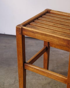 Rene Gabriel Side Table or Stool, Wood, Antique Design, Circa 1940