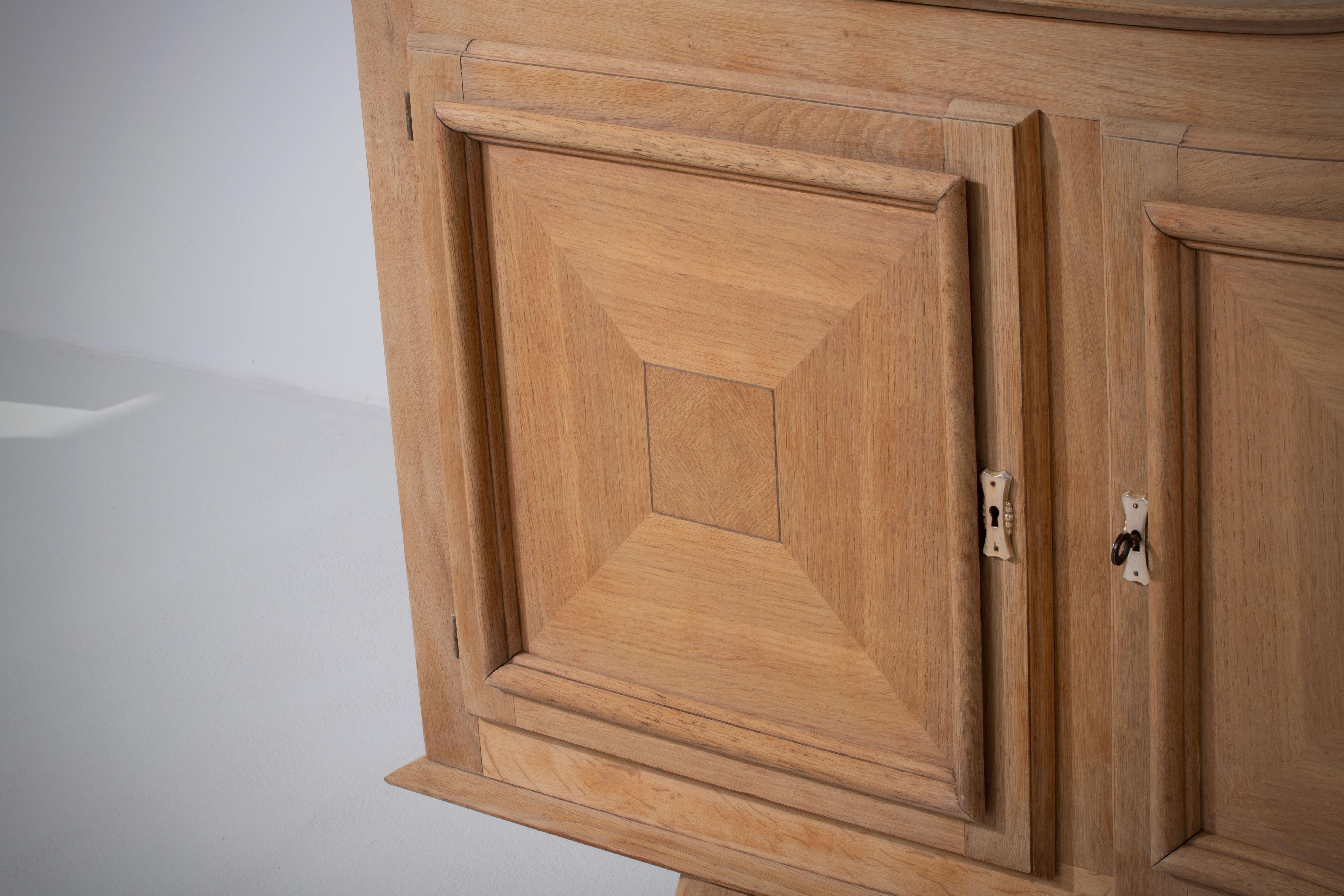 Oak René Gabriel Sideboard Credenza, France, 1940