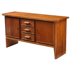 René Gabriel Sideboard, Erstausgabe, Holzgriffe, Frankreich, 1948