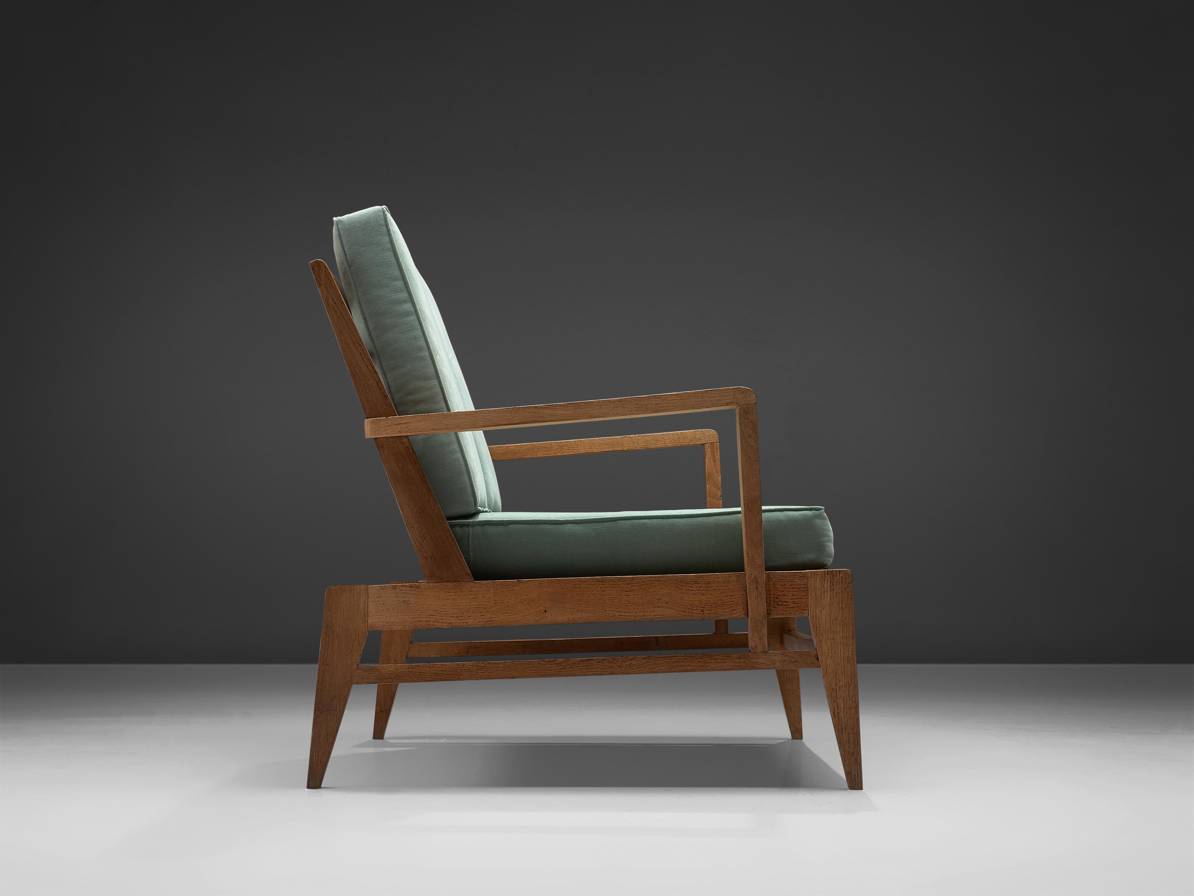 René Gabriel Extremely Rare Sofa in Solid Oak 1