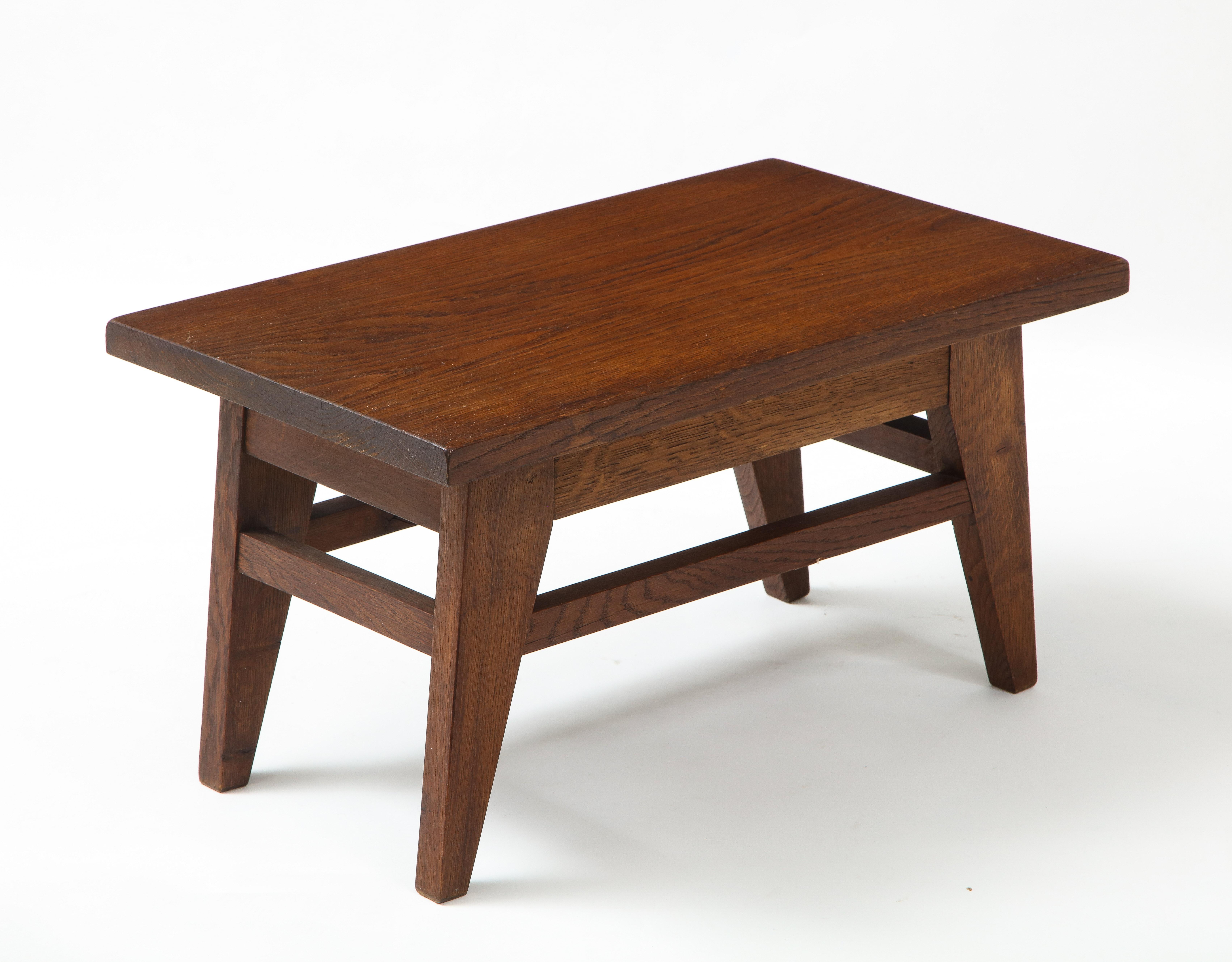 Mid-Century Modern René Gabriel Style Low Table Stool, France, c. 1950-60