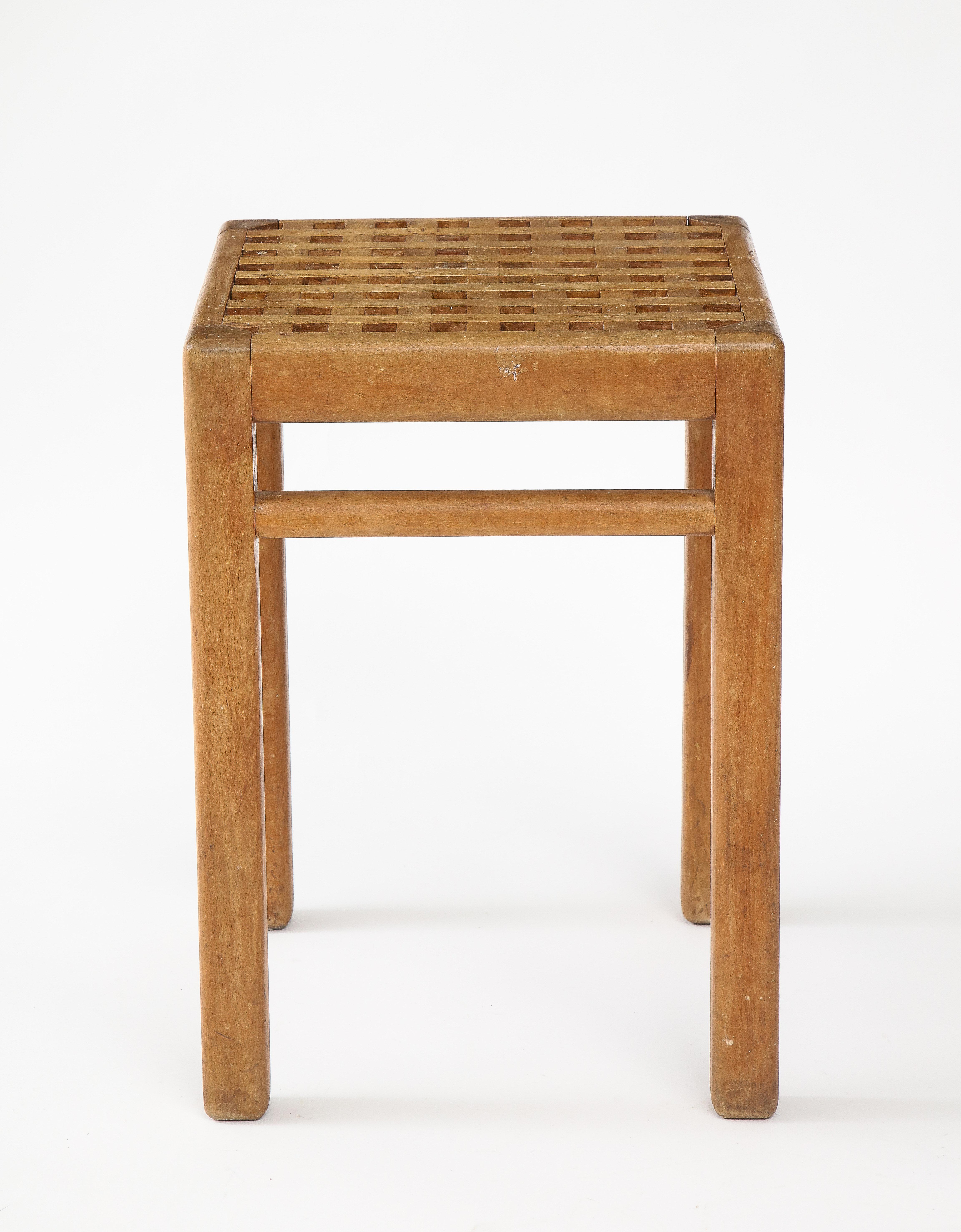 Mid-Century Modern René Gabriel Table/Stool, France, c. 1940