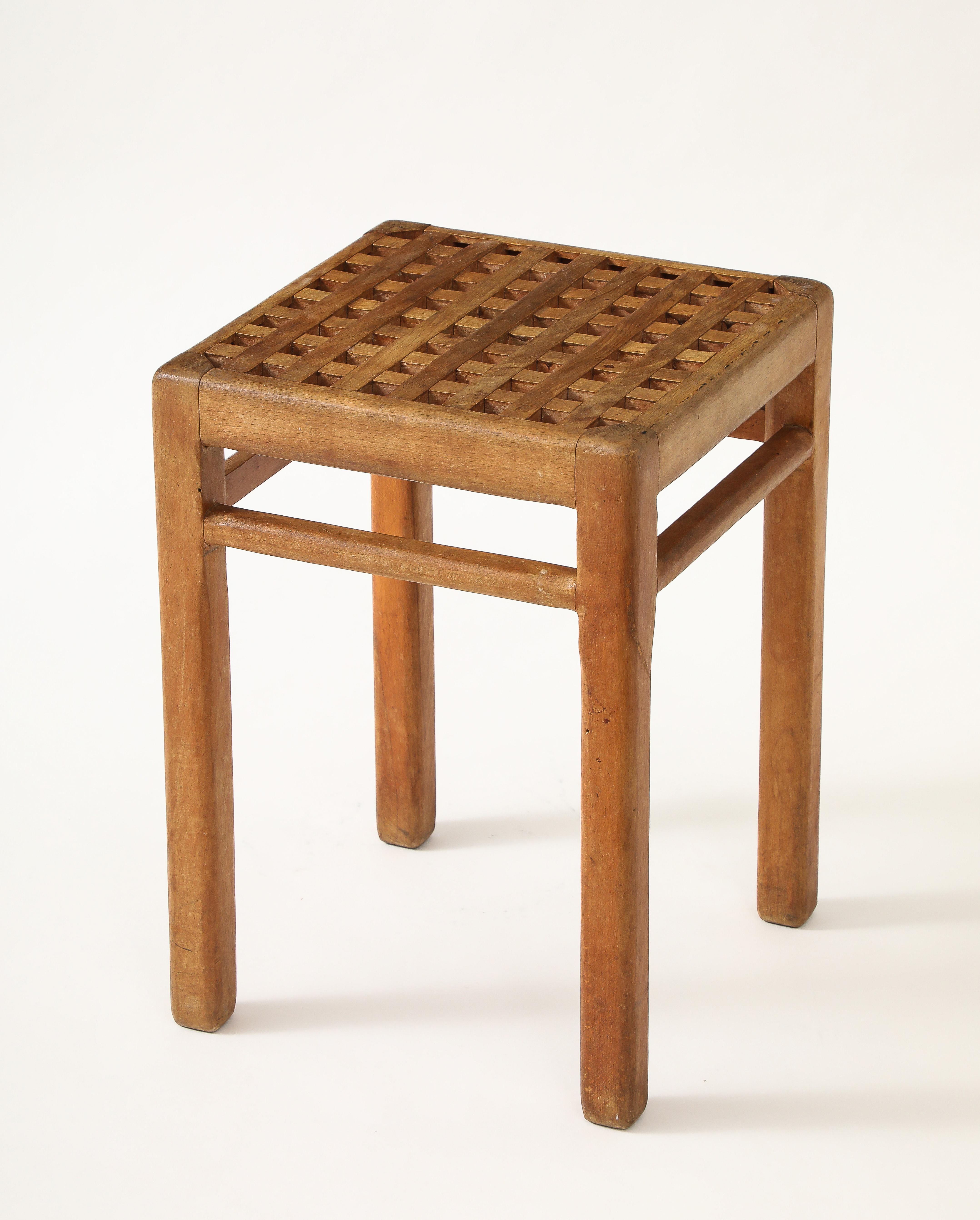 Mesa/taburete René Gabriel, Francia, c. 1940 en Bueno estado para la venta en Brooklyn, NY