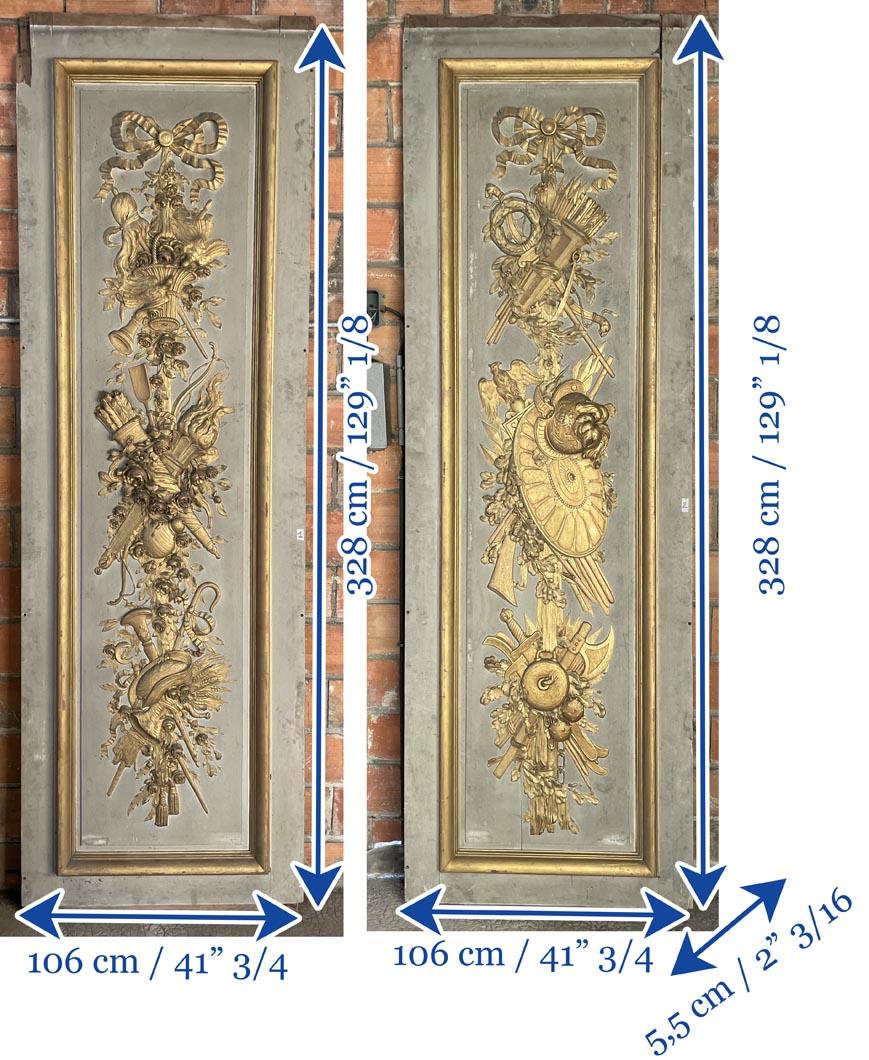 Carved René Gaillard (architect), Aimé Octobre (sculptor), Regency-Style Painted For Sale
