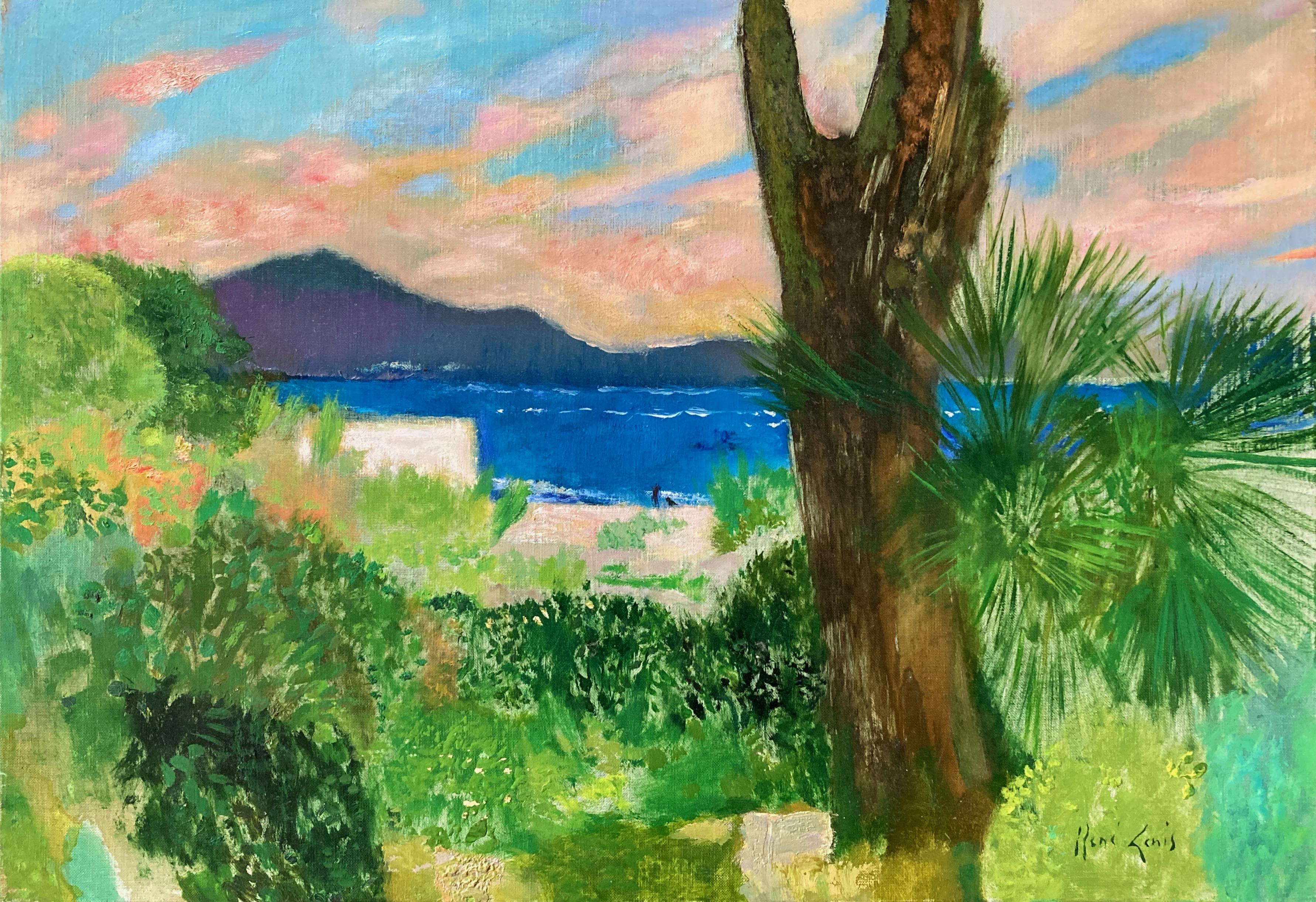 Bandol, Côte d'Azur, sud de la France, scène méditerranéenne - Painting de René Genis