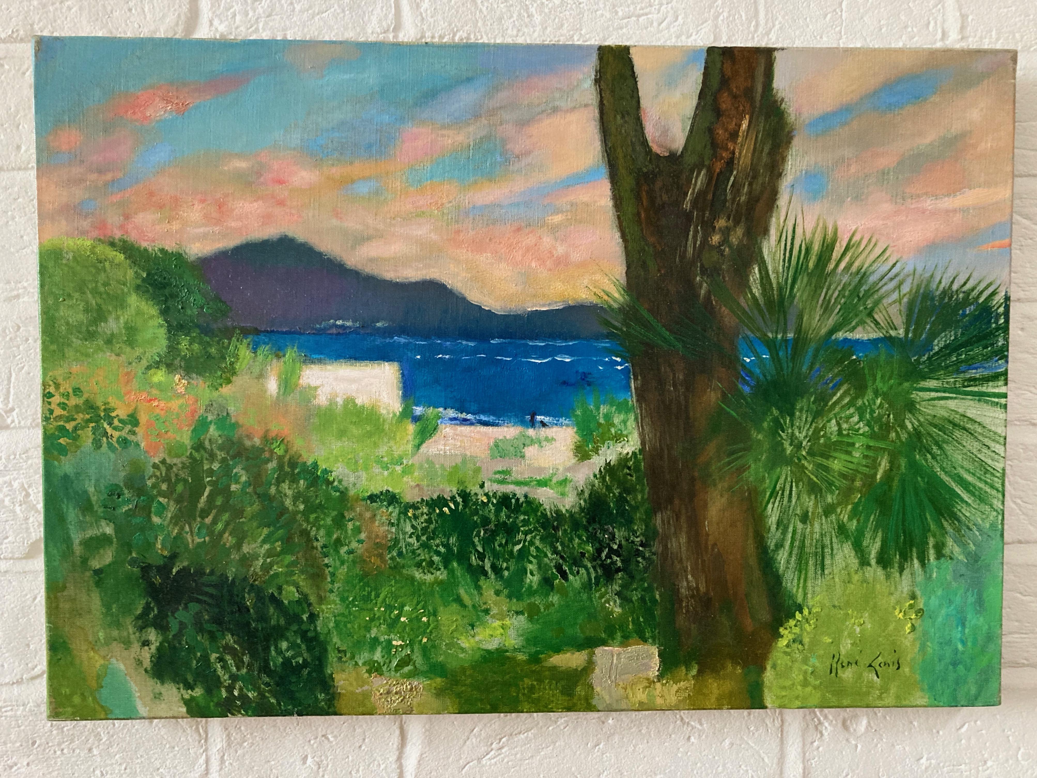 Bandol, Cote D'Azur, South of France, Mediterranean scene - Modern Painting by René Genis