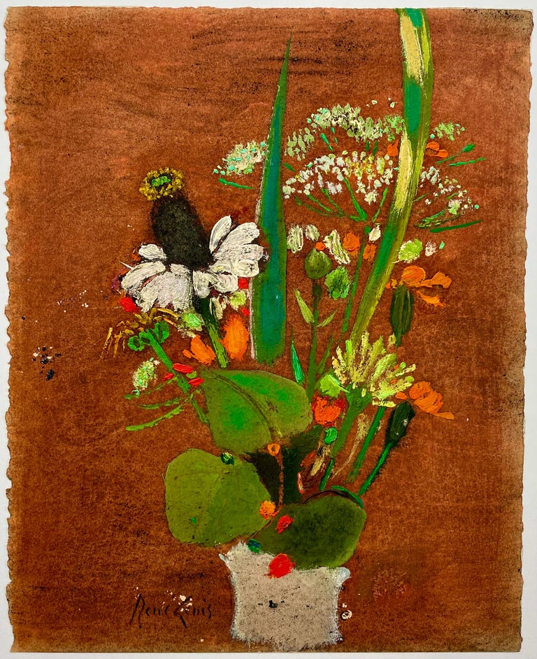 ルネ・ジェニス 「花束とメロン」 リトグラフ  Rene Genis 版画 René Genis Prices - 251 Auction Price Results
