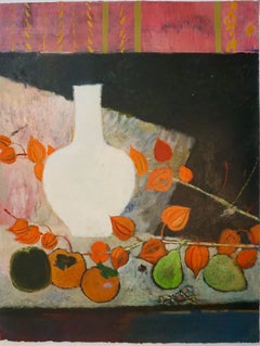 "Fruits Fleurs Et Vase Blanc" / Frutas, flores y jarrón blanco
