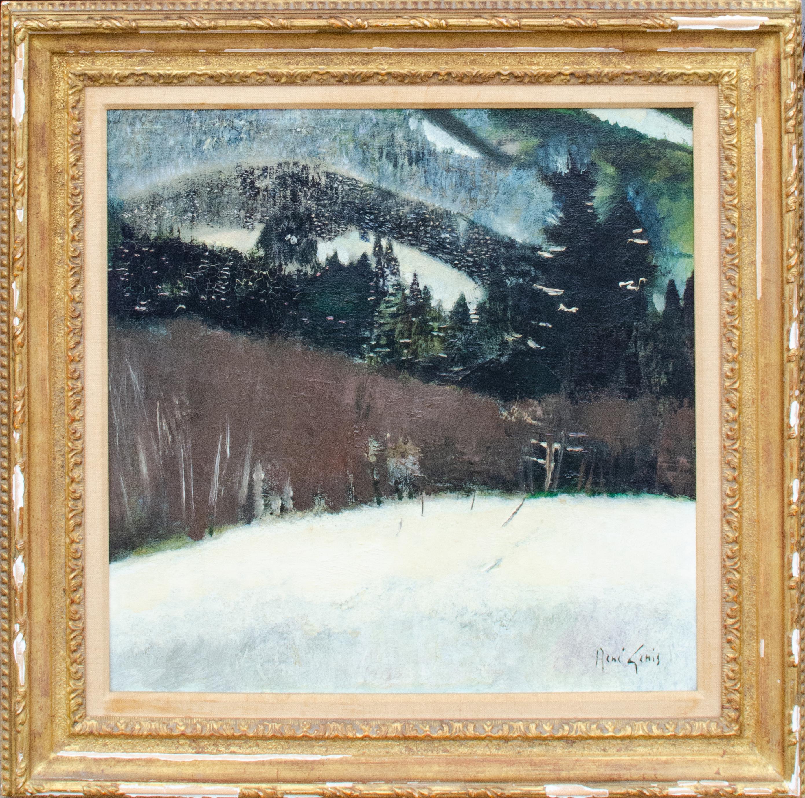 René Genis Mountainside Painting, David Findlay Provenance For Sale 1