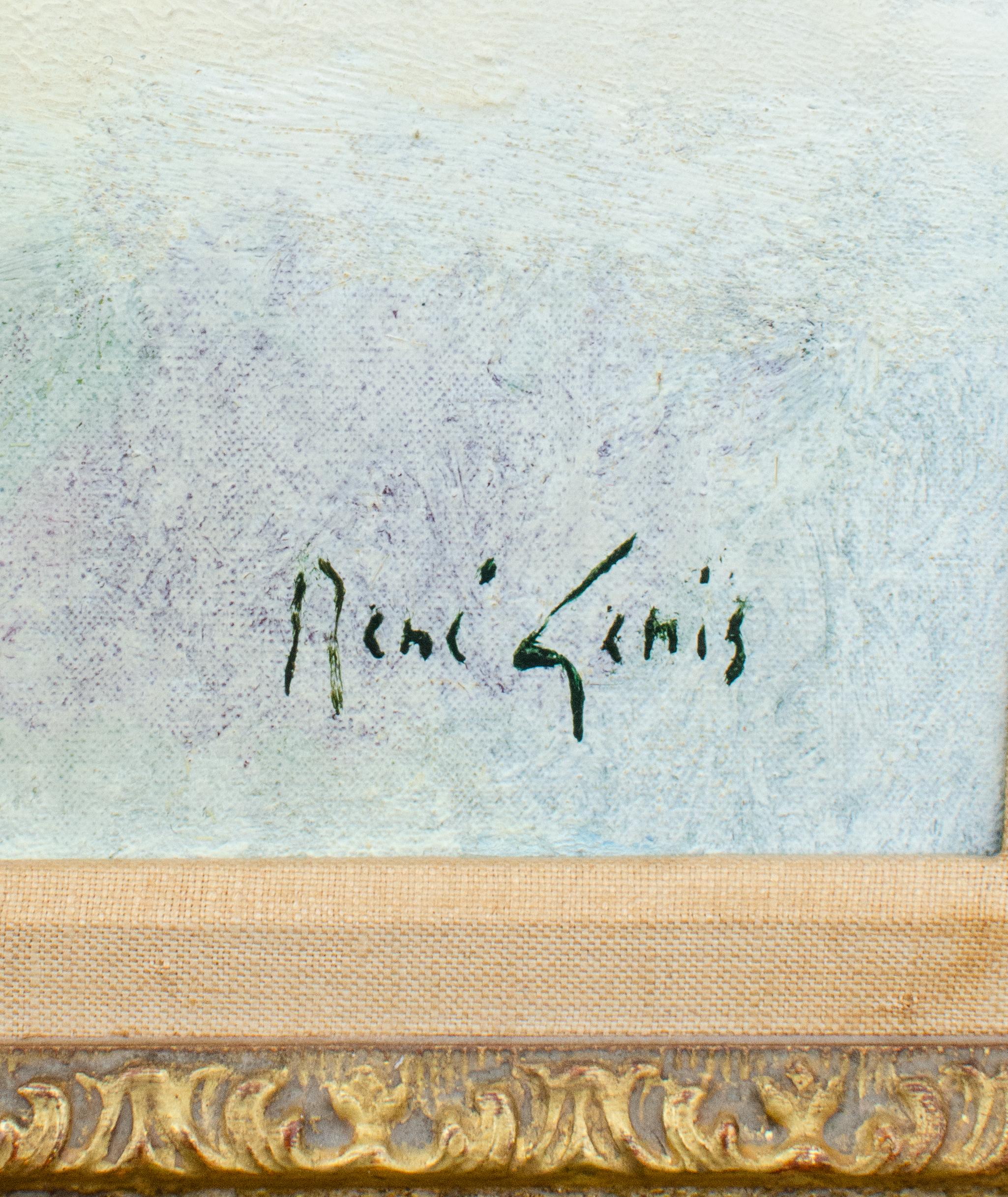 René Genis Mountainside Painting, David Findlay Provenance For Sale 2