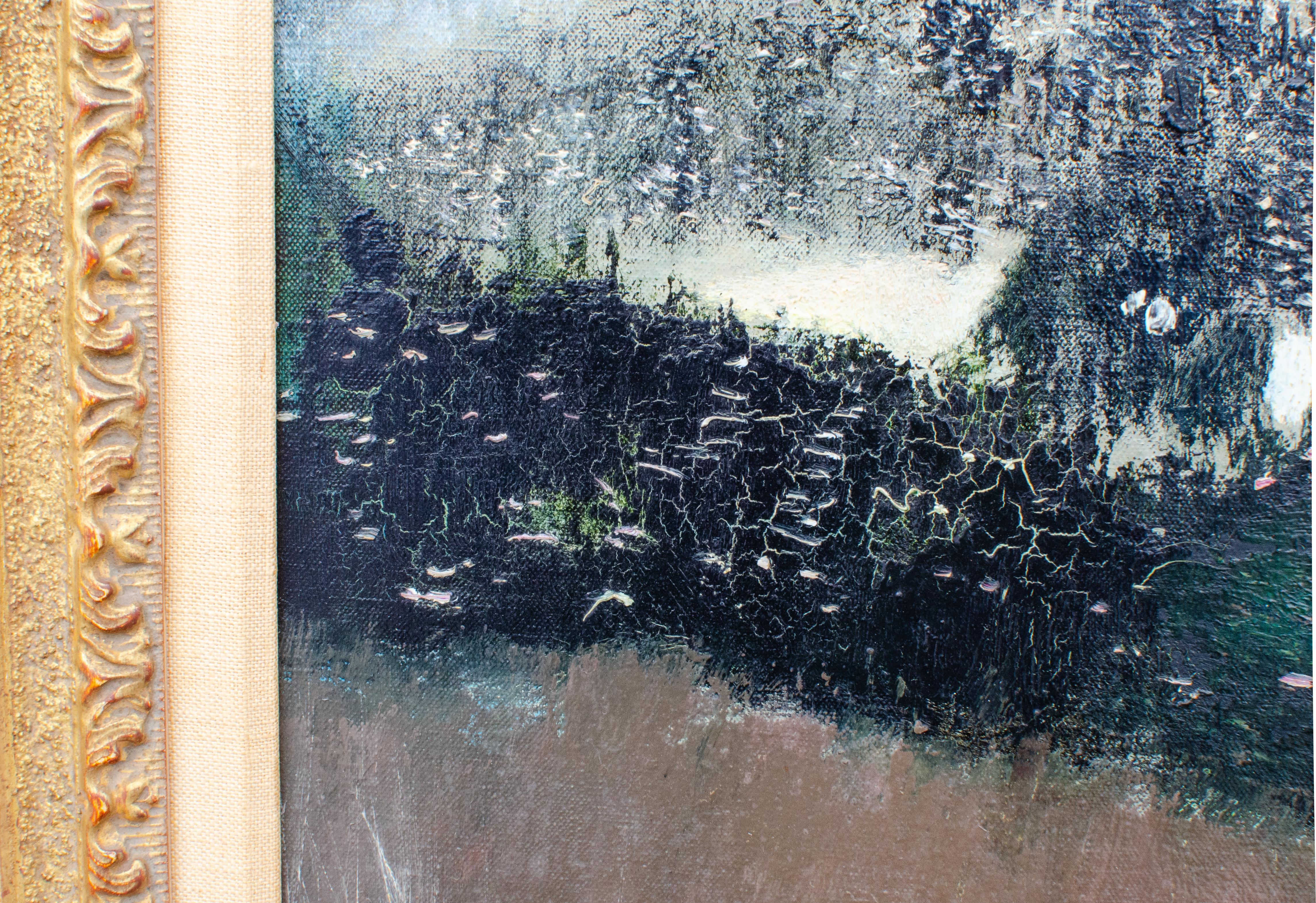 René Genis Mountainside Painting, David Findlay Provenance For Sale 3