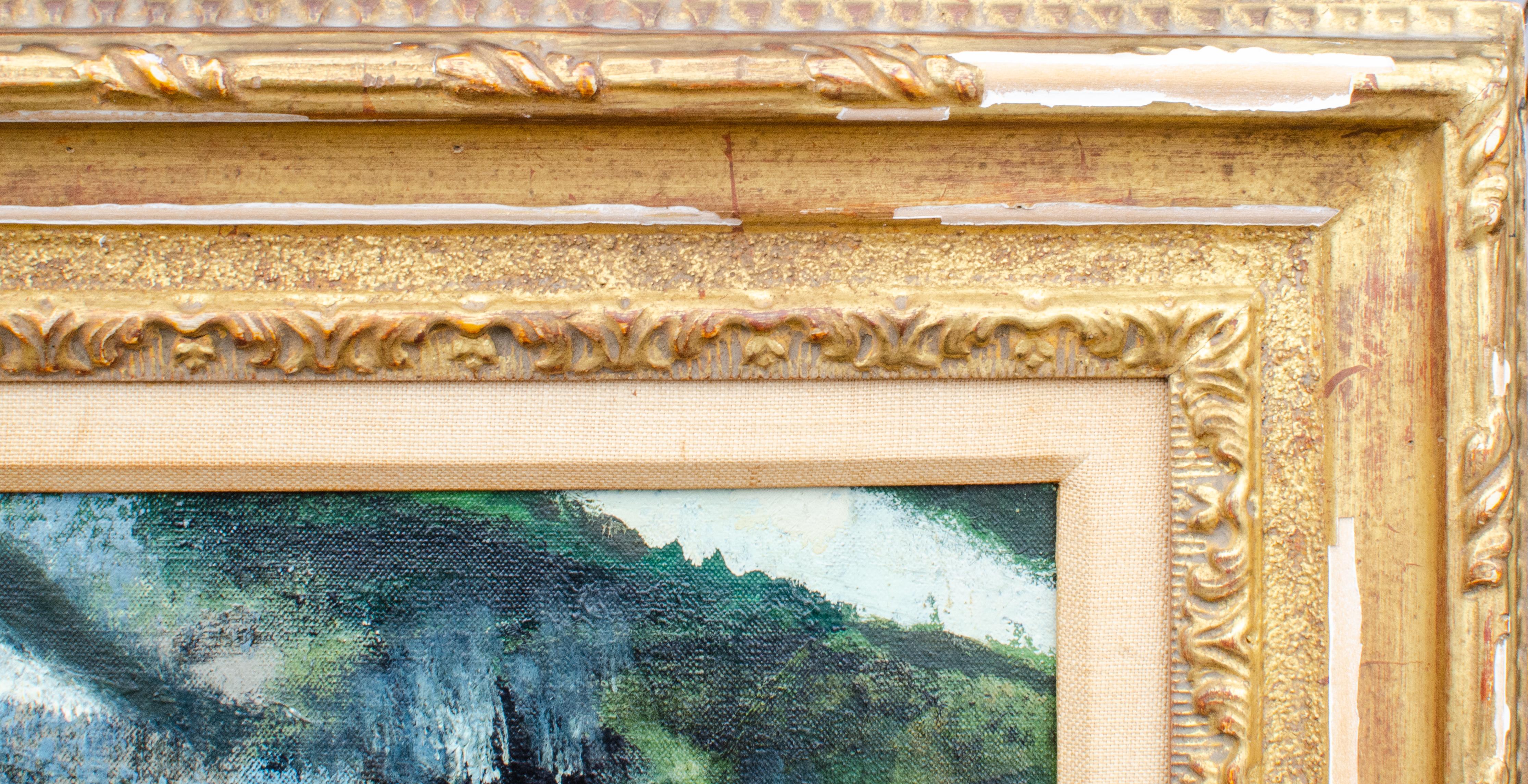 René Genis Mountainside Painting, David Findlay Provenance For Sale 5