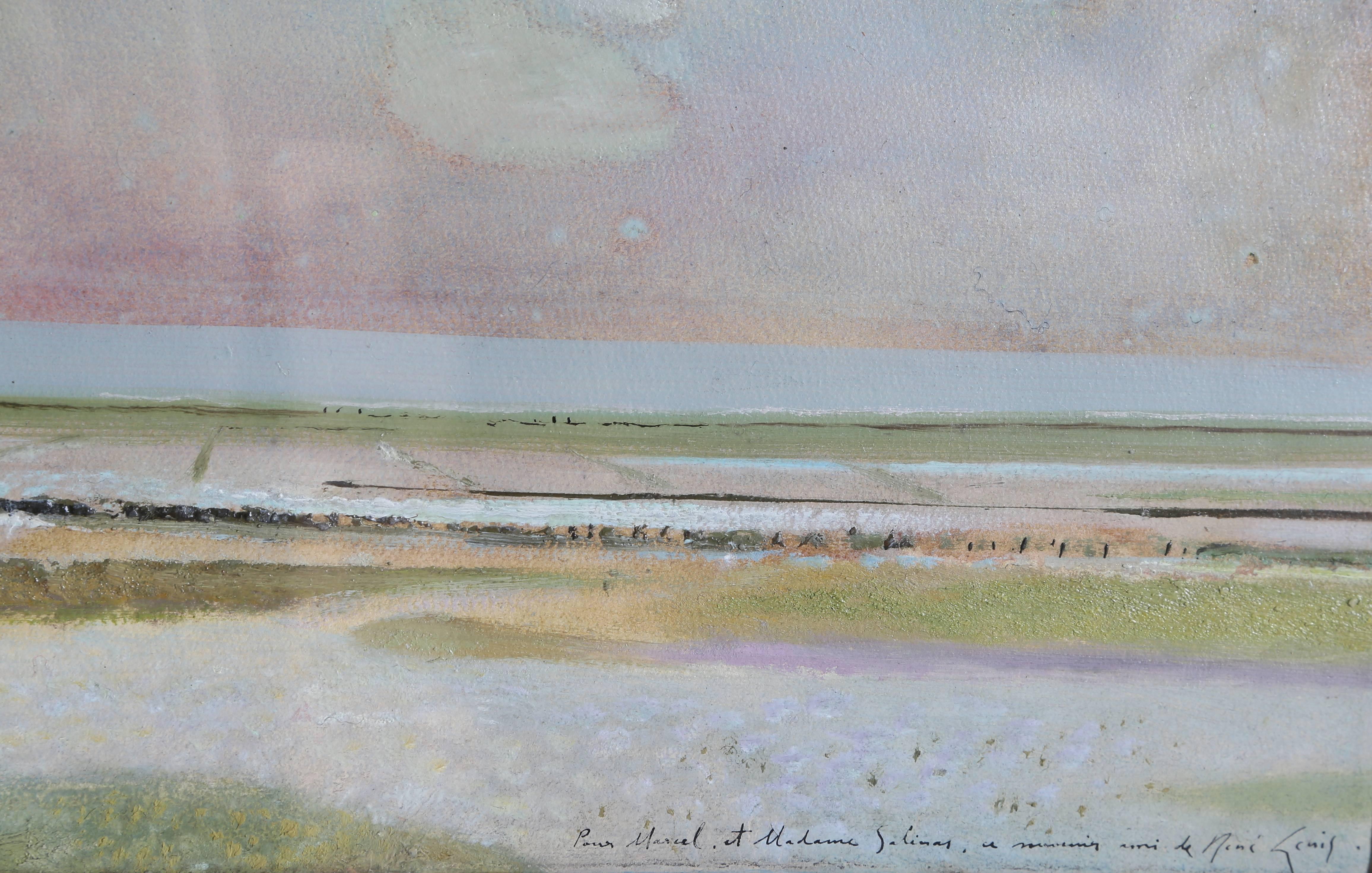 Beachscape Watercolor on Laid Paper by Rene Genis - Art by René Genis