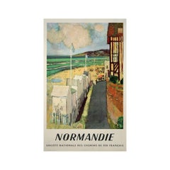 1961 Originalplakat der SNCF von René Genis - Normandie