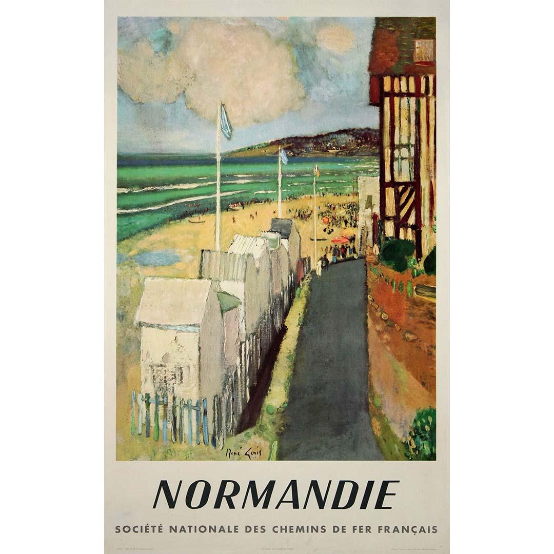 1961 original SNCF poster by René Genis - Normandie