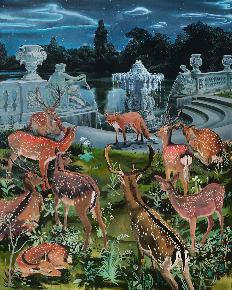 Rene Gonzalez Animal Painting - Greener Grass