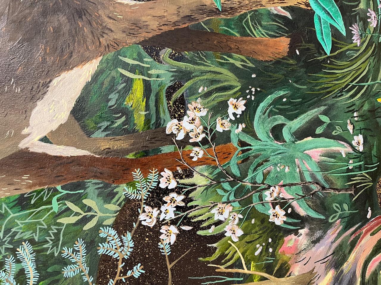 Rene Gonzalez (b.1983, Montreal, Canada) grew up first in Canada as the son of political refugees, then in Costa Rica interacting with a new tropical setting and now lives in London. Gonzalez paints scenes that reflect on the role of myth and