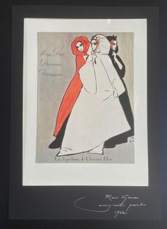 René Grau, Advertising Illustration for Christian Dior, 1962