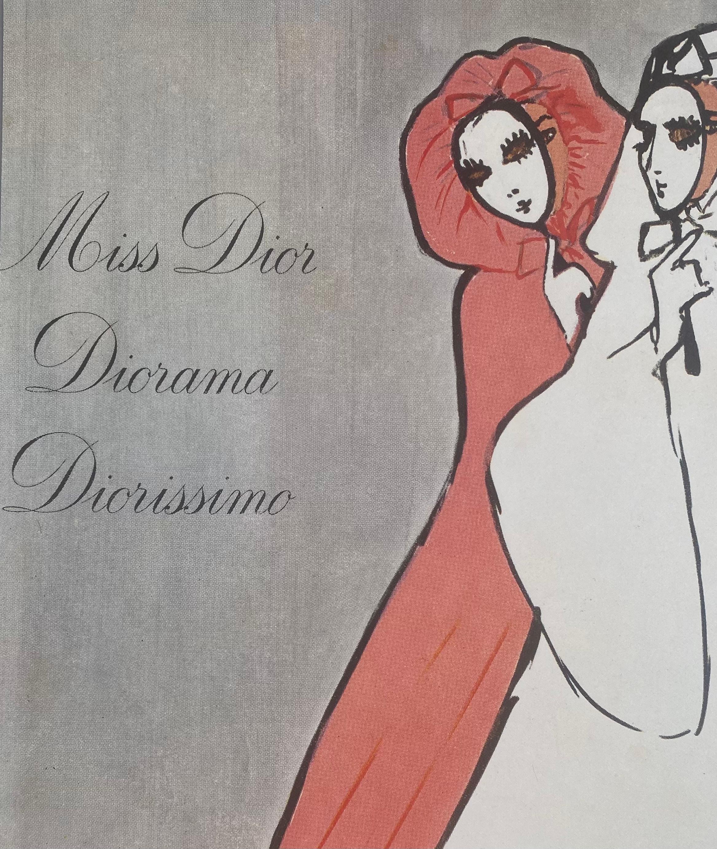 Mid-20th Century René Grau, Advertising Illustration for Christian Dior, 1962