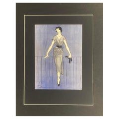 René Grau, Fashion Illustration for Marcel Rochas, 1948