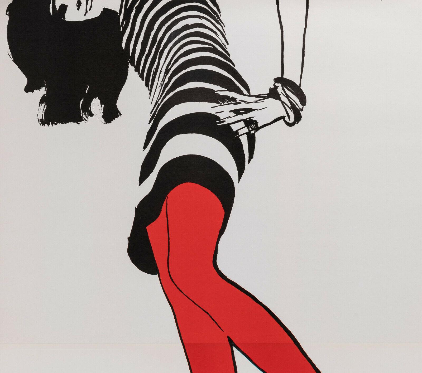 Italian Rene Gruau, Original Vintage Fashion Poster, Ortalion, 1990