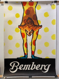 Rene Gruau Original Vintage Poster Advertising, 'Bemberg', c. 1970