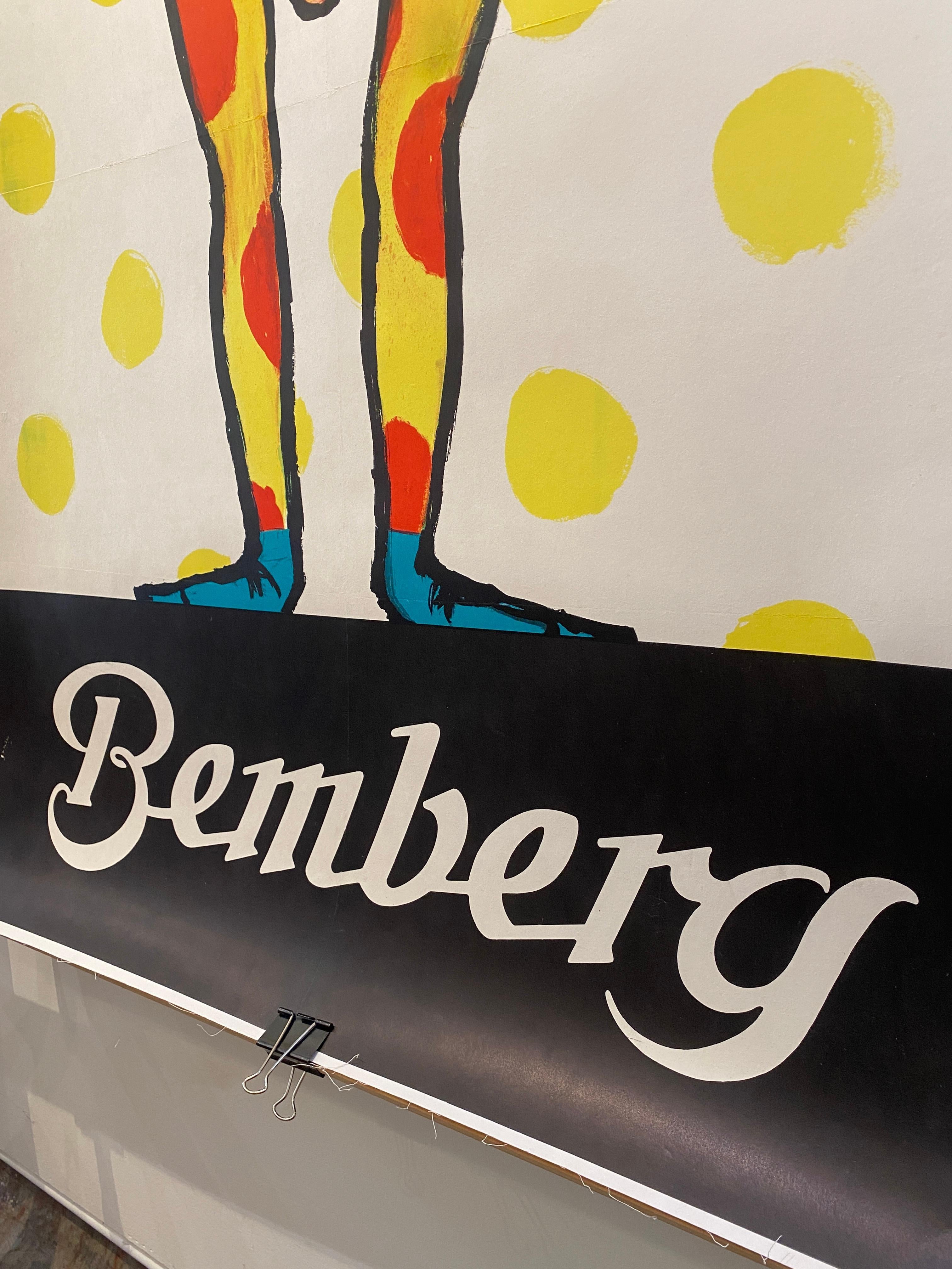 Original-Vintage-Poster, Werbung, „Bemberg“, von Rene Gruau, um 1970 (Papier) im Angebot