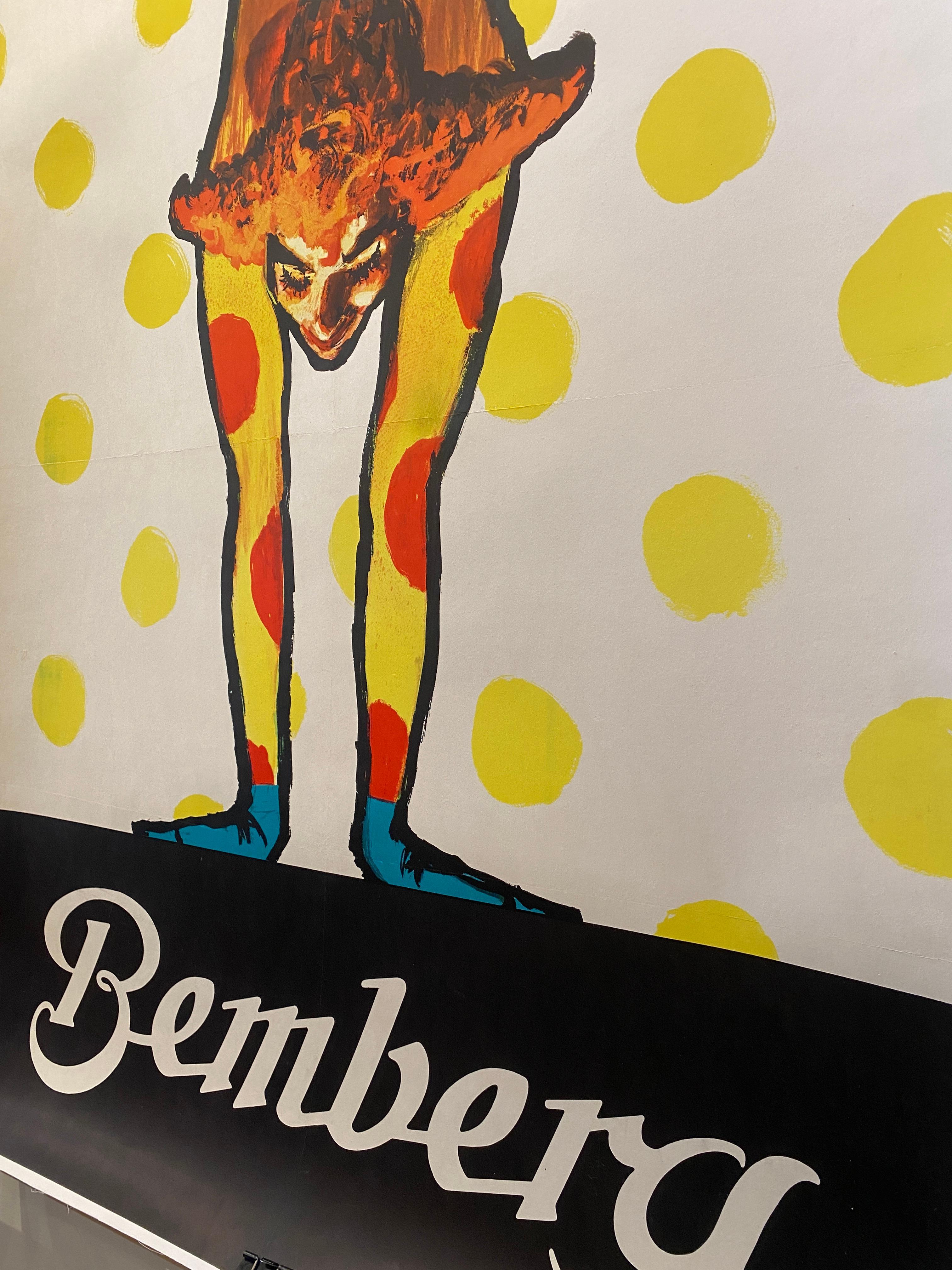 Original-Vintage-Poster, Werbung, „Bemberg“, von Rene Gruau, um 1970 im Angebot 1