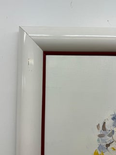 "La Rose Rouge" After Rene Gruau Portrait painting of woman