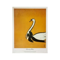 1983 Originalplakat von Ren Gruau - Christian Dior Paris - Modeillustration