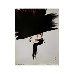 Retro 1984 Original Poster by René Gruau Le chapeau - Fashion