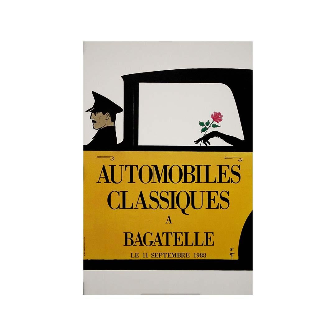 1988 original poster by René Gruau - Automobiles Classiques à Bagatelle For Sale 3
