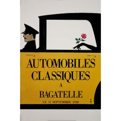 Cartel original de 1988 de René Gruau - Automobiles Classiques à Bagatelle