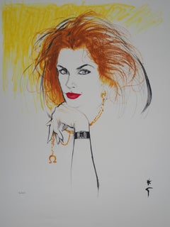 Super Modèle de Cindy Crawford, Lithographie originale (Mourlot)